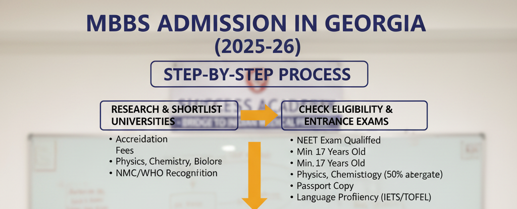 Step-by-Step admission process for MBBS in Georgia, 2025-26
